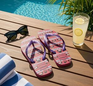 Havaianas Disney Minnie Mouse Cupcake Sandals 3/4 Flip Flops Kids